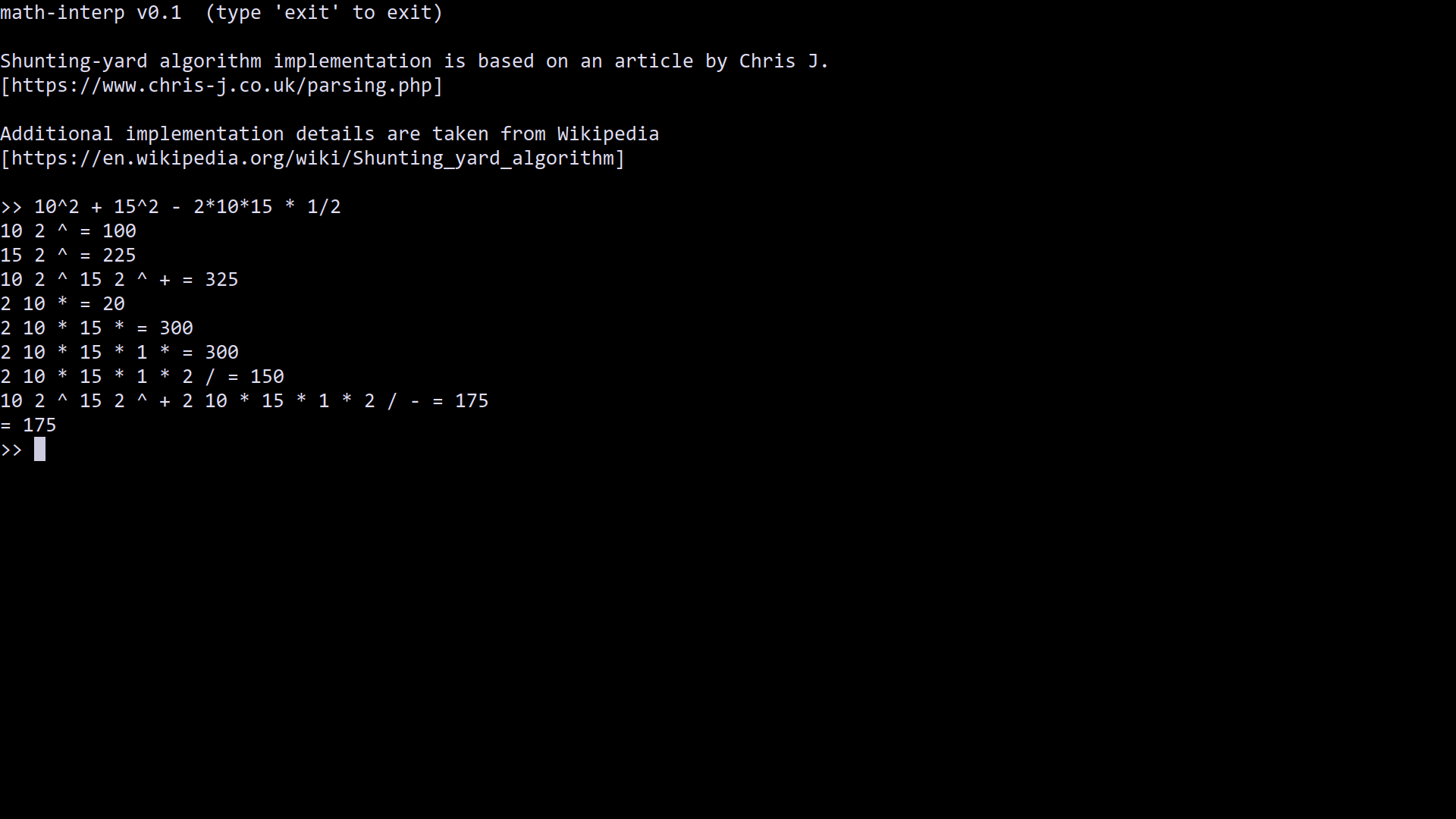 math-interp screenshot